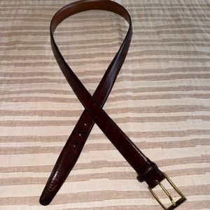 Aniline  kipskin shoulders Men’s Belt. Made In Italy With Brass Buckle. Sz 38